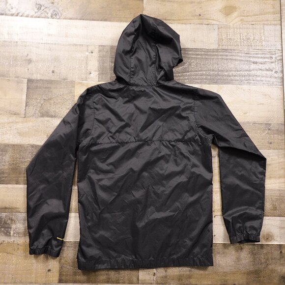 Columbia Windy Explorer Jacket Boys’ Large Black Omni-Shield Hooded Windbreaker - Picture 11 of 12